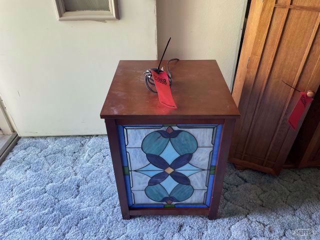 Stained Glass end table, #2868